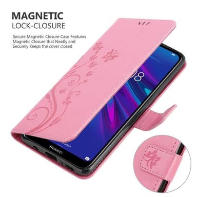 Huawei Y6 2019 Pungetui Cover Case (Lyserød)