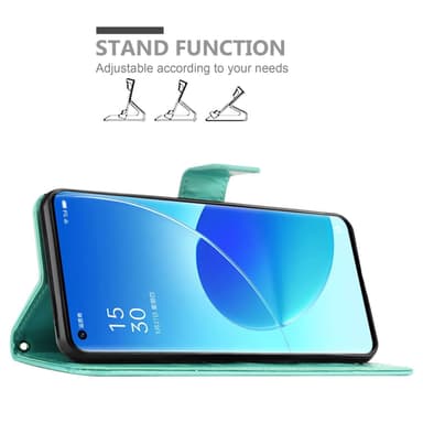 Oppo Reno6 PRO 5G Pungetui Cover Case (Turkis)