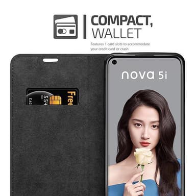 Huawei NOVA 5i / P20 LITE 2019 Cover Etui Case (Sort)