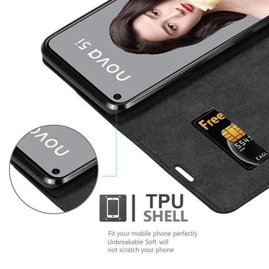 Huawei NOVA 5i / P20 LITE 2019 Cover Etui Case (Sort)