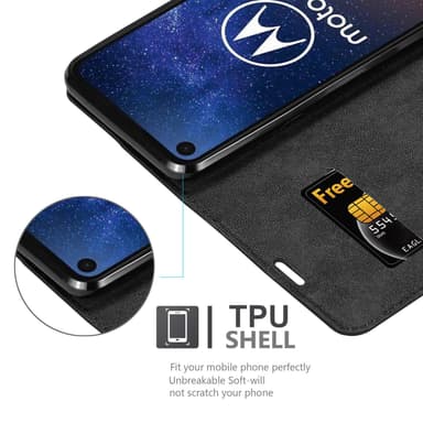 Motorola ONE VISION Cover Etui Case (Sort)
