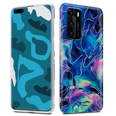 Huawei P40 Pungetui Cover Case (Blå)