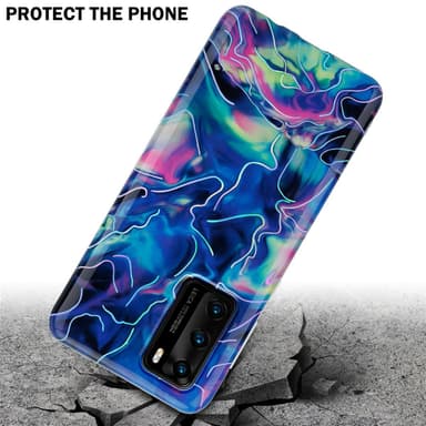 Huawei P40 Pungetui Cover Case (Blå)