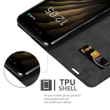 BQ Aquaris U / U LITE Cover Etui Case (Sort)