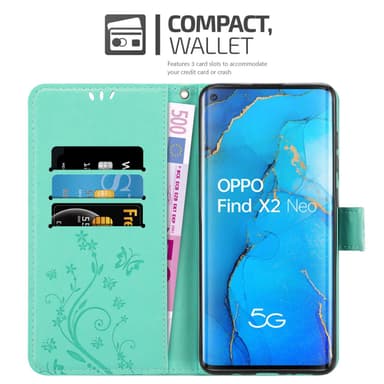 Oppo FIND X2 NEO Pungetui Cover Case (Turkis)