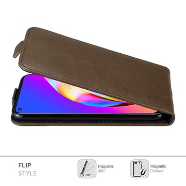 Oppo A94 5G Pungetui Flip Cover (Brun)