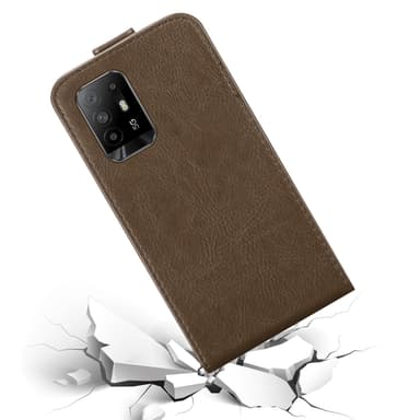 Oppo A94 5G Pungetui Flip Cover (Brun)