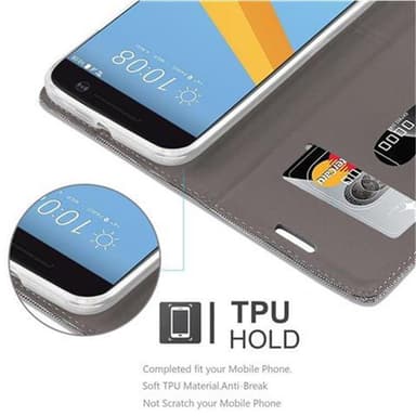 HTC ONE M10 Pungetui Cover Case (Grå)