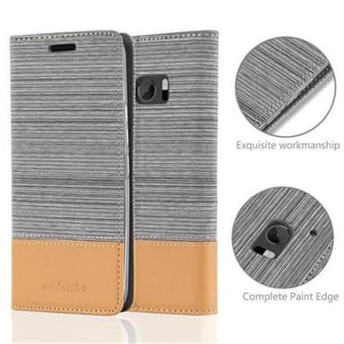 HTC ONE M10 Pungetui Cover Case (Grå)
