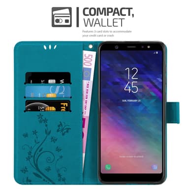Samsung Galaxy A6 PLUS 2018 Pungetui Cover Case (Blå)