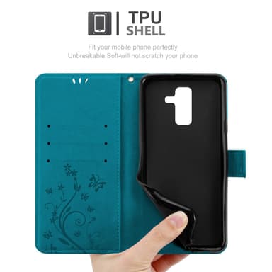 Samsung Galaxy A6 PLUS 2018 Pungetui Cover Case (Blå)