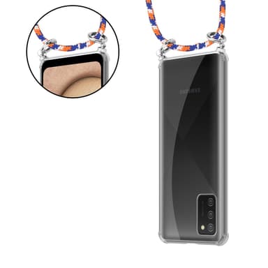 Etui Samsung Galaxy A02s Cover Kæde (Blå)