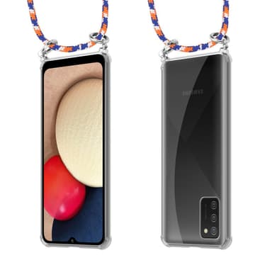 Etui Samsung Galaxy A02s Cover Kæde (Blå)