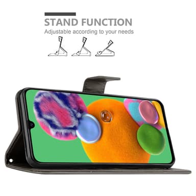 Samsung Galaxy A90 5G Pungetui Cover Case (Grå)