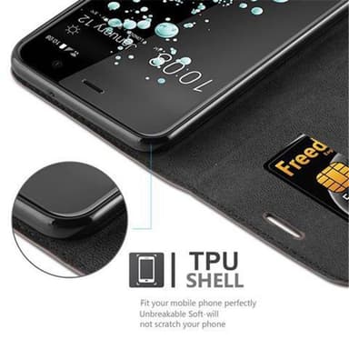 HTC U PLAY Cover Etui Case (Brun)