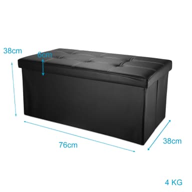 Klapbænk 78x38x38 cm Taburet Siddekube (sort)