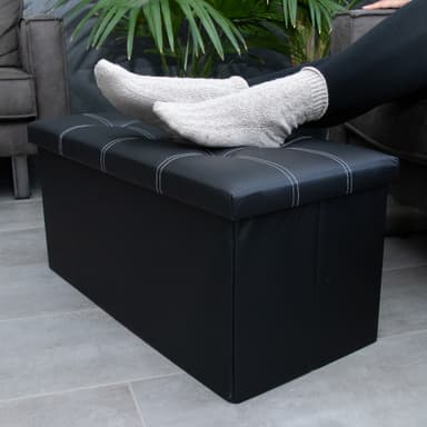 Klapbænk 78x38x38 cm Taburet Siddekube (sort)