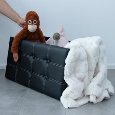Klapbænk 78x38x38 cm Taburet Siddekube (sort)