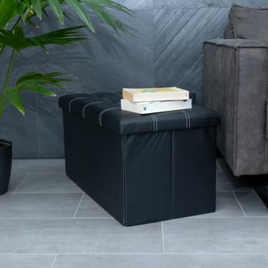 Klapbænk 78x38x38 cm Taburet Siddekube (sort)