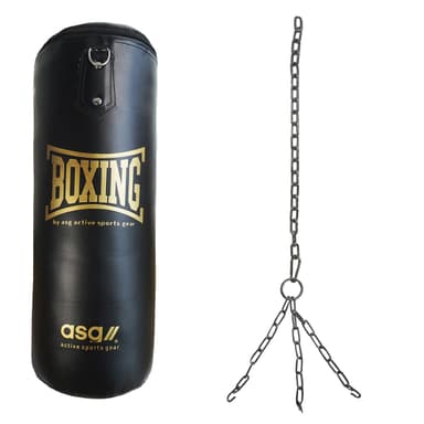 ASG Junior Boksesæt (Handsker + Boksepude) - 11 kg - Sort/Guld