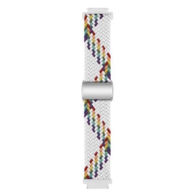 Flettet magnetisk urrem Garmin VivoActive 4S - White Rainbow