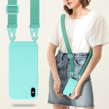 iPhone XS MAX Etui Cover Kæde (Turkis)