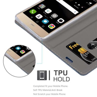 Huawei P8 MAX Pungetui Cover Case (Blå)