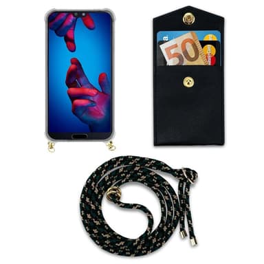 Huawei P20 Etui Cover Kæde (Brun)
