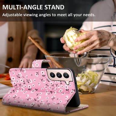 Samsung Galaxy S22 PLUS Pungetui Cover Case (Lyserød)