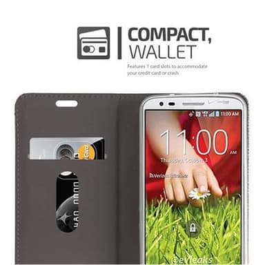 LG G2 Pungetui Cover Case (Grå)