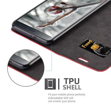Asus ZenFone 3 (5.5 tommer) Cover Etui Case (Rød)