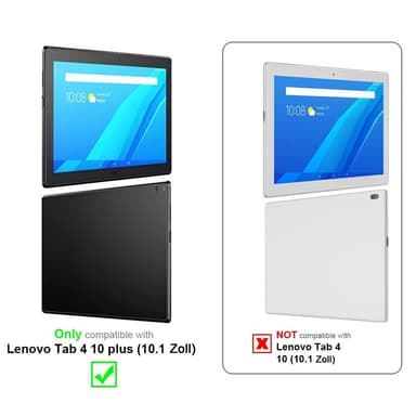 Lenovo Tab 4 10 PLUS (10.1 tomme) Pungetui Cover (Sort)