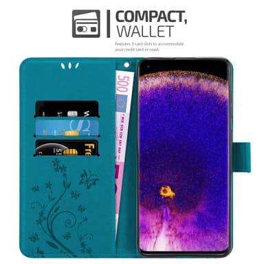 Oppo FIND X5 PRO Pungetui Cover Case (Blå)