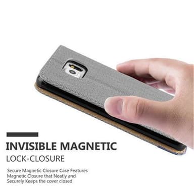 Samsung Galaxy S6 EDGE Pungetui Cover Case (Grå)