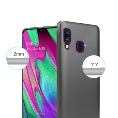 Samsung Galaxy A40 Cover Etui Case (Grå)