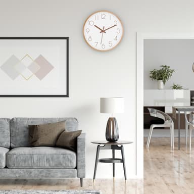 Vægur i30,5 cm diameter Ur (rosaguld - hvid)