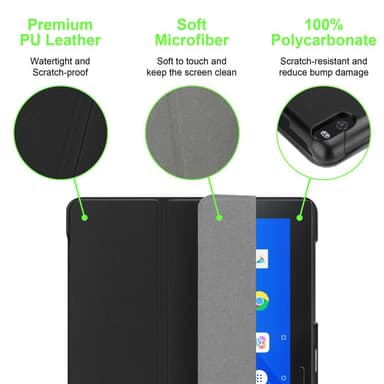 Lenovo Tab 4 10 PLUS (10.1 tomme) Pungetui Cover (Sort)