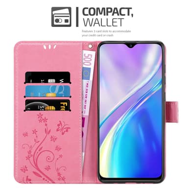 Realme X2 / XT / Oppo K5 Pungetui Cover Case (Lyserød)