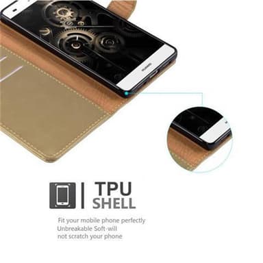 Cover Huawei P8 LITE 2015 Etui Case (Brun)
