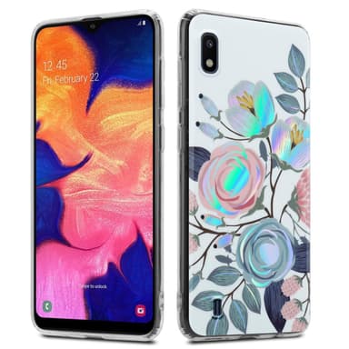 Samsung Galaxy A10 / M10 Etui Cover Blomster (Hvid)