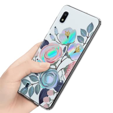 Samsung Galaxy A10 / M10 Etui Cover Blomster (Hvid)