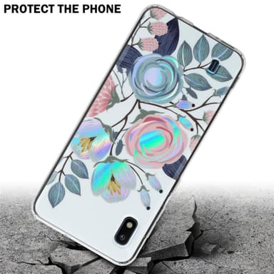 Samsung Galaxy A10 / M10 Etui Cover Blomster (Hvid)