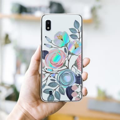 Samsung Galaxy A10 / M10 Etui Cover Blomster (Hvid)