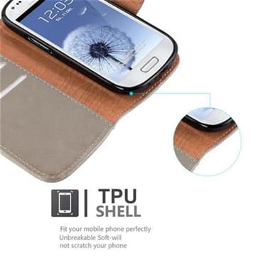 Cover Samsung Galaxy S3 MINI Etui Case (Brun)