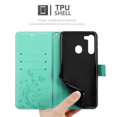 Samsung Galaxy A21 Pungetui Cover Case (Turkis)