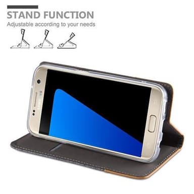 Samsung Galaxy S7 Pungetui Cover Case (Grå)