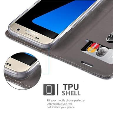 Samsung Galaxy S7 Pungetui Cover Case (Grå)
