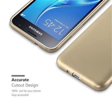 Samsung Galaxy J1 2015 Cover Etui Case (Guld)