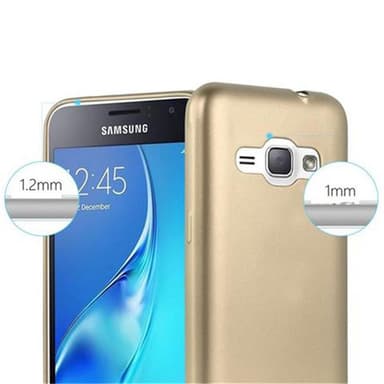 Samsung Galaxy J1 2015 Cover Etui Case (Guld)