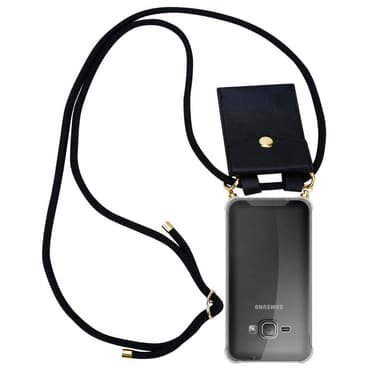 Samsung Galaxy J1 2016 Etui Cover Kæde (Sort)